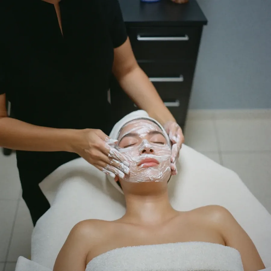 Relaxing facial treatment